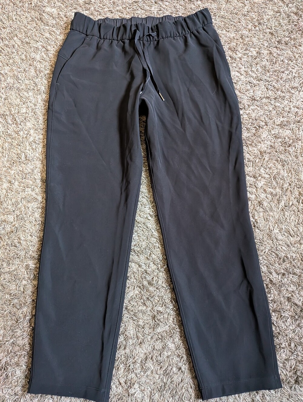 Lululemon Black On The Fly 27" Athletic Woven Pants Women's Sz 8